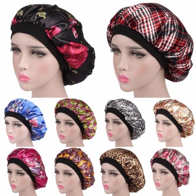 's Soft Satin Night Sleep Hat Ladies Turban Wide Band Satin Bonnet Hair Cap  eb-98453231